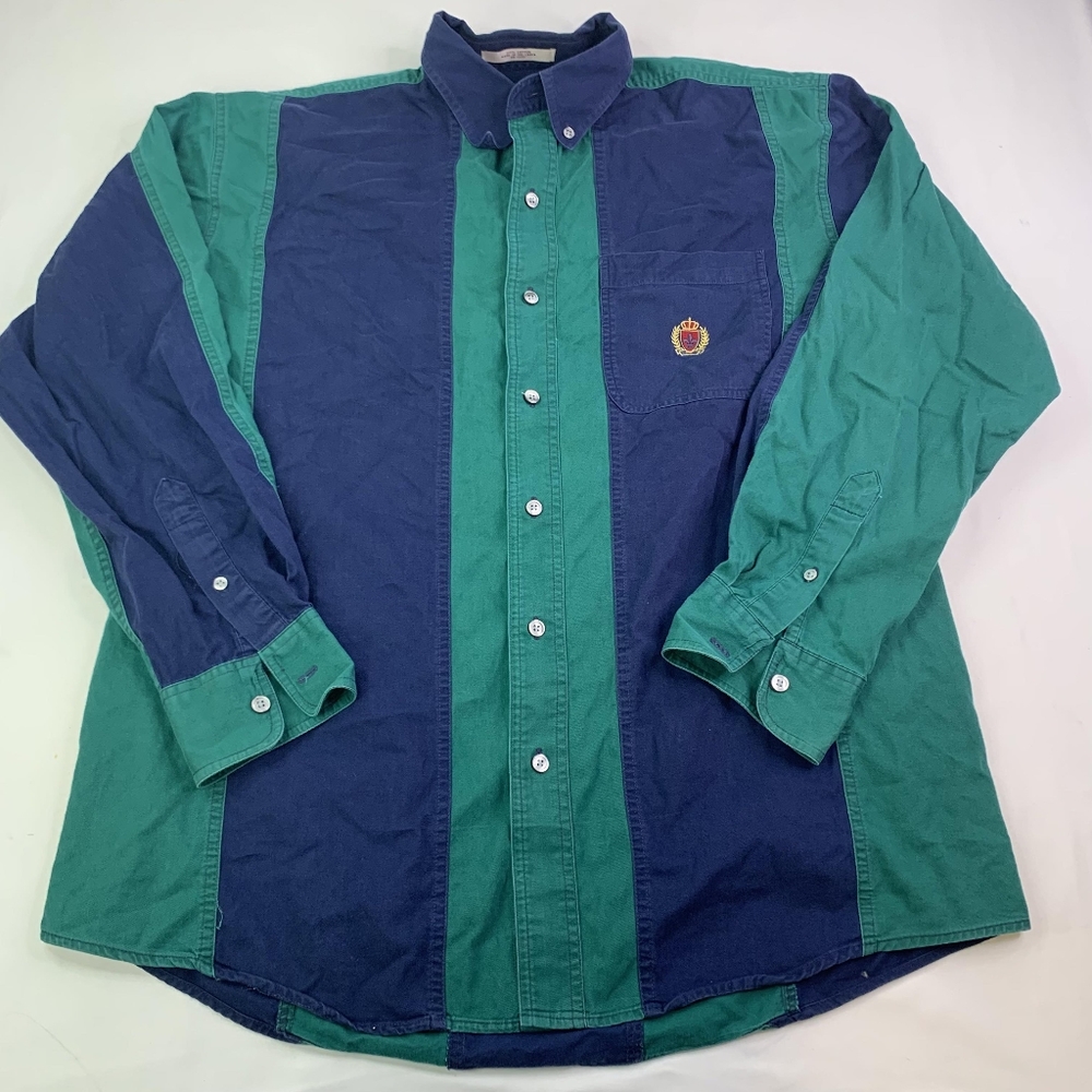 Vintage John Ashford Sport Mens Long Sleeve Button Down Shirt Western Size Large - Picture 1 of 5